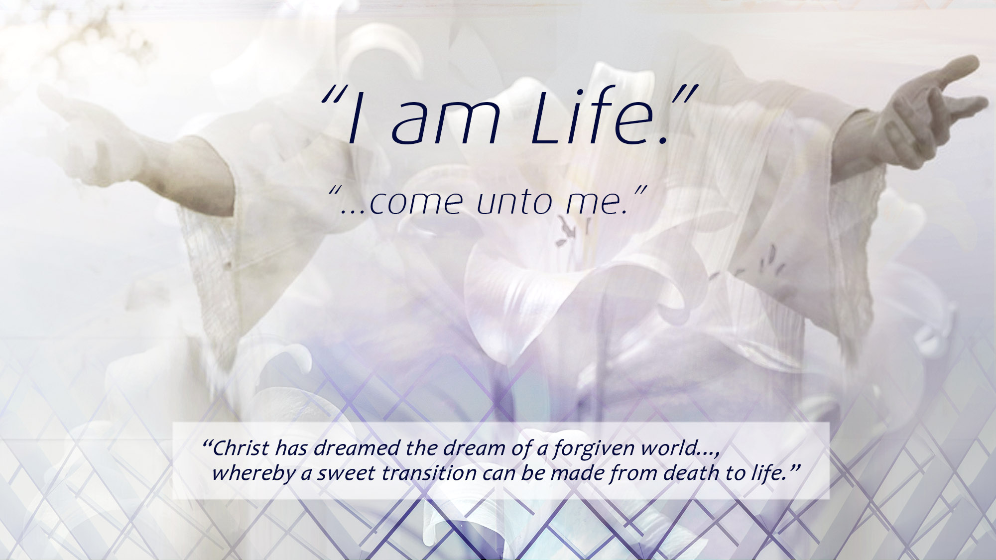Christ has dreamed the dream of a forgiven world...